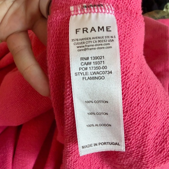 Frame Denim Bright Pink Sweatshirt - Picture 4 of 4